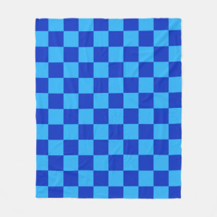 Schachbrett-Design Fleecedecke