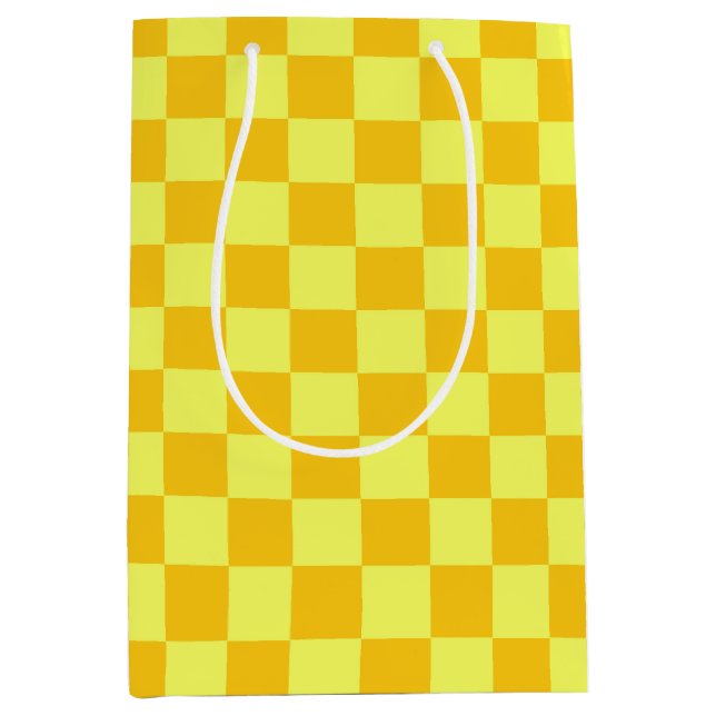 Schachbrett-Design Mittlere Geschenktüte (Vorderseite)