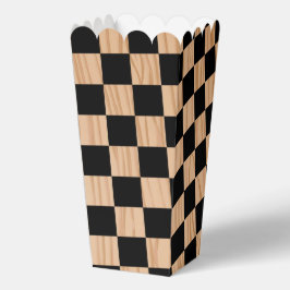 Schachbrett-Design-Popcorn im Quadrat Geschenkschachtel