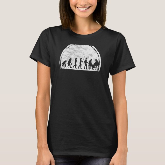 Schachbrett-Evolution Spielfeld Checkmate Schachbr T-Shirt (Vorderseite)