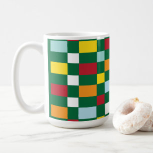 Schachbrett Farbige Karos Schachbrett Kaffeetasse