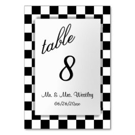 Schachbrett Flag Tischnummer