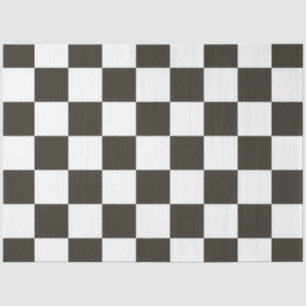 Schachbrett-Flagge (Schwarz und Weiß) Seidenpapier
