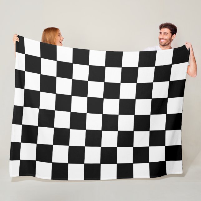 Schachbrett Fleecedecke (Beispiel)