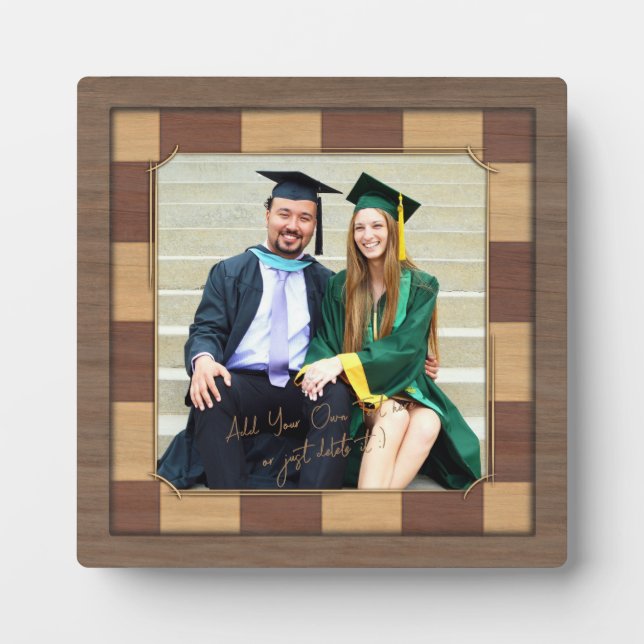 Schachbrett Foto Frame Template. Geschenk für Scha Fotoplatte (Vorderseite)