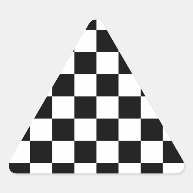 Schachbrett für das Design von Schachboxen mit kon Dreieckiger Aufkleber (Vorderseite)