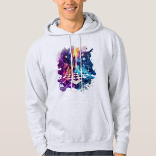 Schachbrett für Wasserfarben Hoodie