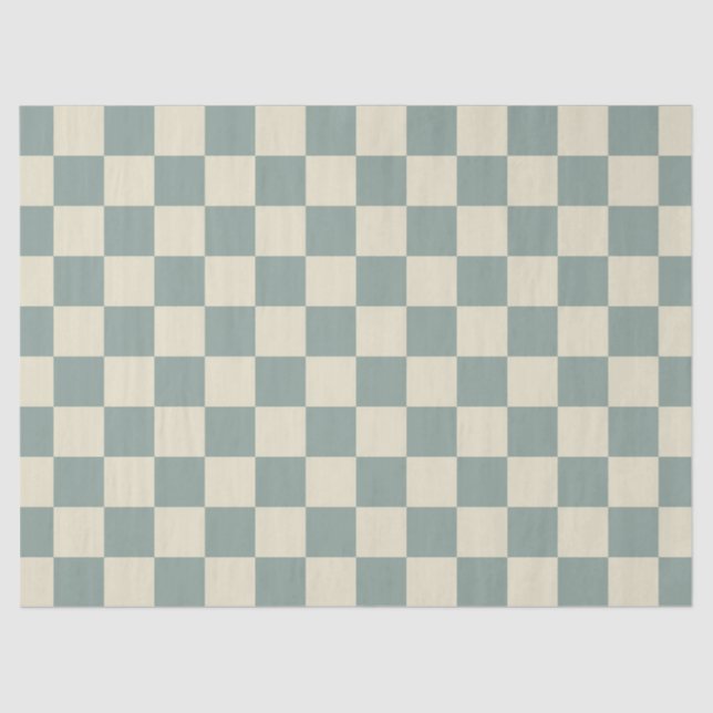 Schachbrett grün und blassgelb seidenpapier (Vorderseite)