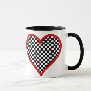Schachbrett-Herz-Tasse des Valentines Tages Tasse