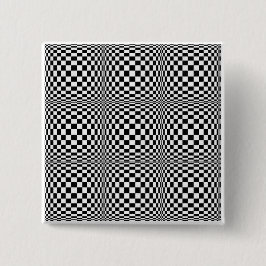 Schachbrett-Illusions-Quadrat-Knopf Button