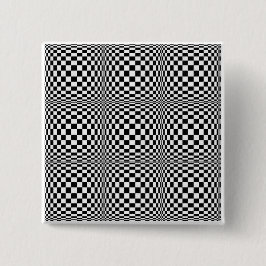 Schachbrett-Illusions-Quadrat-Knopf Button