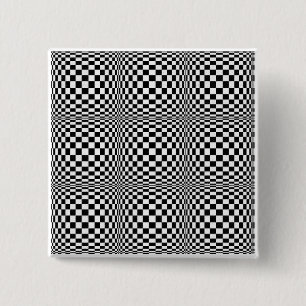 Schachbrett-Illusions-Quadrat-Knopf Button