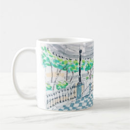 Schachbrett-Kiosk-Parkblick Kaffeetasse