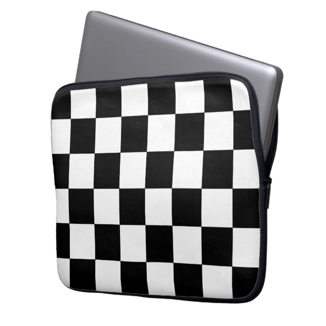 Schachbrett Laptopschutzhülle (Vorderseite Links)