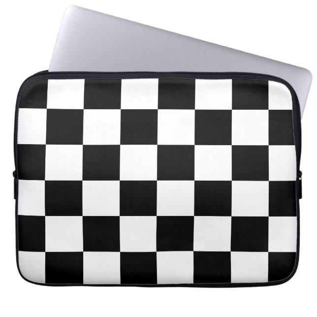 Schachbrett Laptopschutzhülle (Vorderseite)