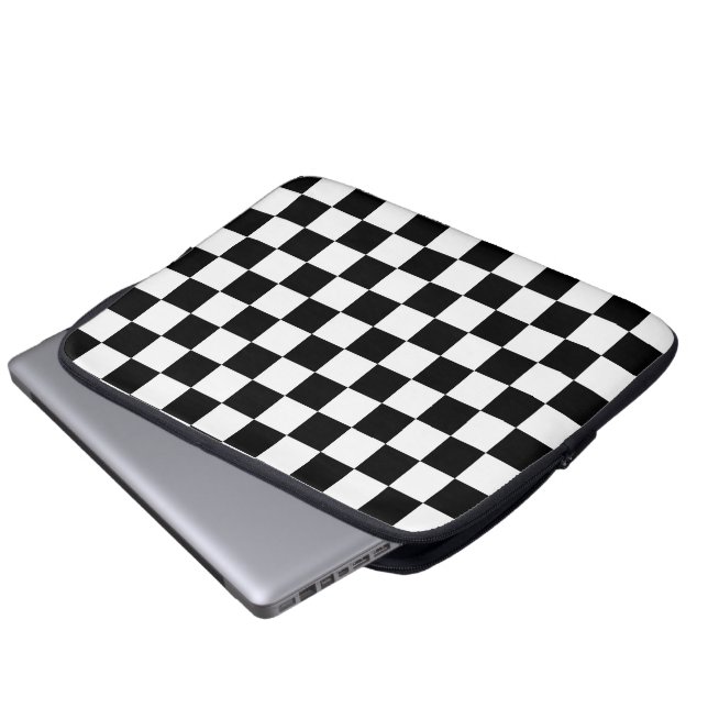 Schachbrett Laptopschutzhülle (Vorne Knopf)