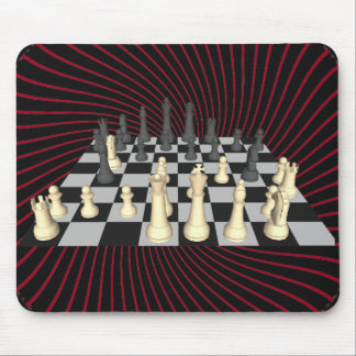 Schachbrett mit Schachfiguren - Benutzerdefinierte Mousepad