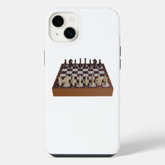 Schachbrett mit Schachfiguren iPhone 14 Plus Hülle