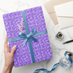 Schachbrett Muster 01Ab. Lila No BG Geschenkpapier