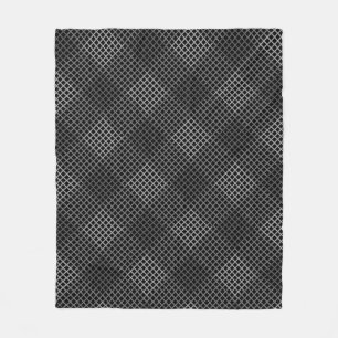 Schachbrett Muster Diagonal 2tn.b Schwarze BG Fleecedecke