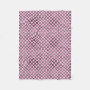 Schachbrett Muster Diagonal 2tn.w LPink BG Fleecedecke