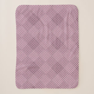 Schachbrett Muster Diagonal 2tn.w LPink BG Sherpadecke