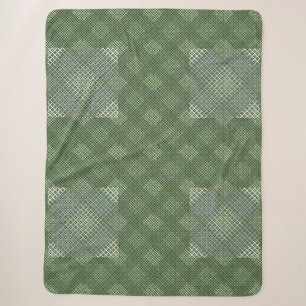 Schachbrett Muster diagonal 2tones.bx4x4 DGreen BG Sherpadecke