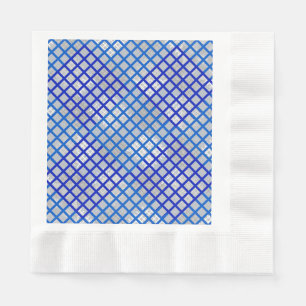 Schachbrett Muster diagonal Blue 02.w LGrey BG Serviette