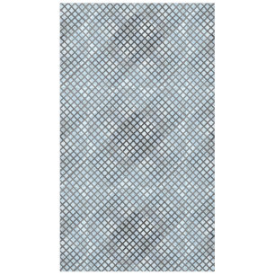 Schachbrett Muster diagonal grau 02.w Lblue BG Tischdecke