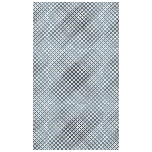 Schachbrett Muster diagonal grau 02.w Lblue BG Tischdecke (Vorderseite)