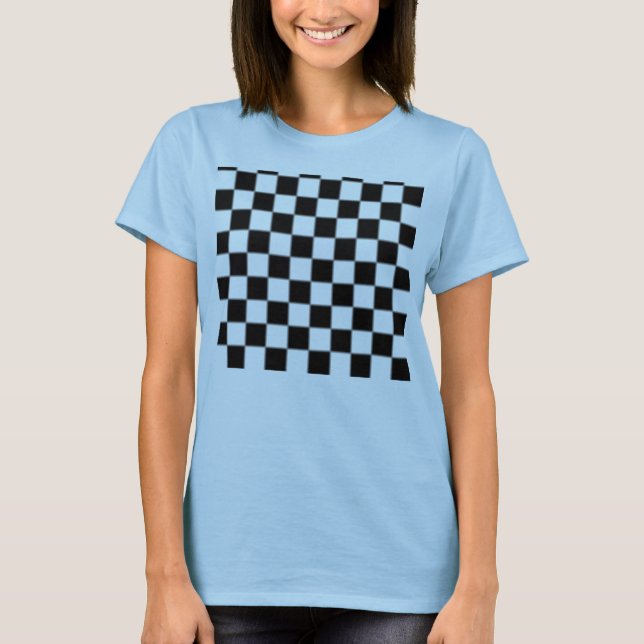 Schachbrett Muster Frauenleben Shirt (Vorderseite)