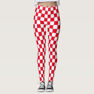 Schachbrett Muster Leggings - Racing - Sportlerinn
