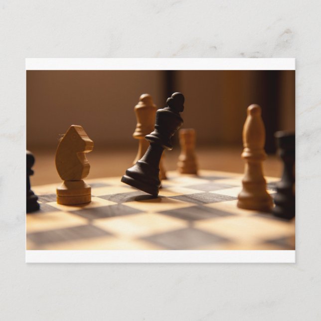 Schachbrett Postkarte (Vorderseite)
