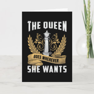 Schachbrett Queen Checkmate Board Game-Geschenk Karte