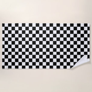 Schachbrett-Race-Flag-Design Strandtuch