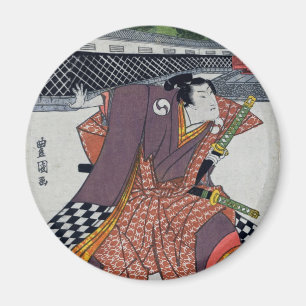 Schachbrett-Samurai Magnet