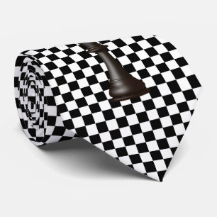 Schachbrett Schwarz-weiß Krawatte