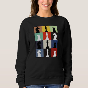 Schachbrett T-Shirt Game Spaß Set Player Schach Sweatshirt