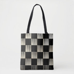 Schachbrett-Textil-Kunst-Tasche