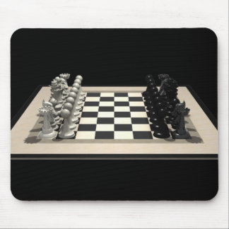 Schachbrett und Schachfiguren: Mousepad