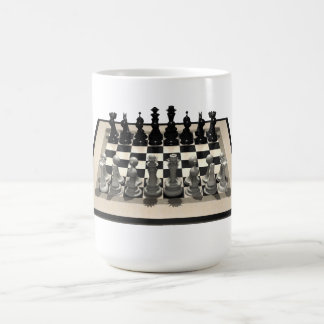 Schachbrett und Schachpartien: Kaffeetasse