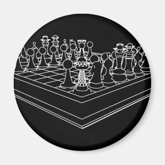 Schachbrett und Schachpartien: Magnet