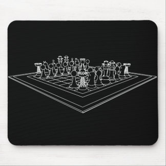 Schachbrett und Schachpartien: Mousepad