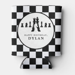 Schachbrett und Spielautomaten Nacht jedes Alter G Dosenkühler