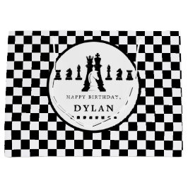 Schachbrett und Spielautomaten Nacht jedes Alter G Große Geschenktüte