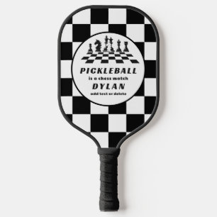 Schachbrett und Stücke Spiel Vatertag Vater Gesche Pickleball Schläger