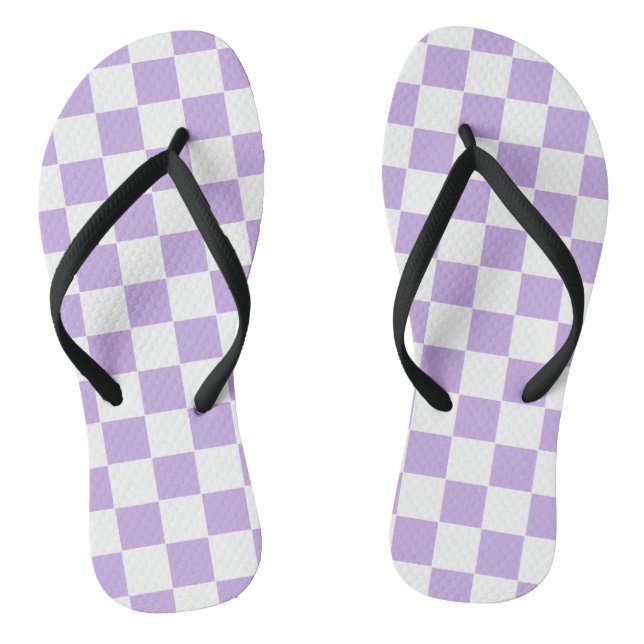 Schachbrett und Weiß Flip Flops (Fußbett)