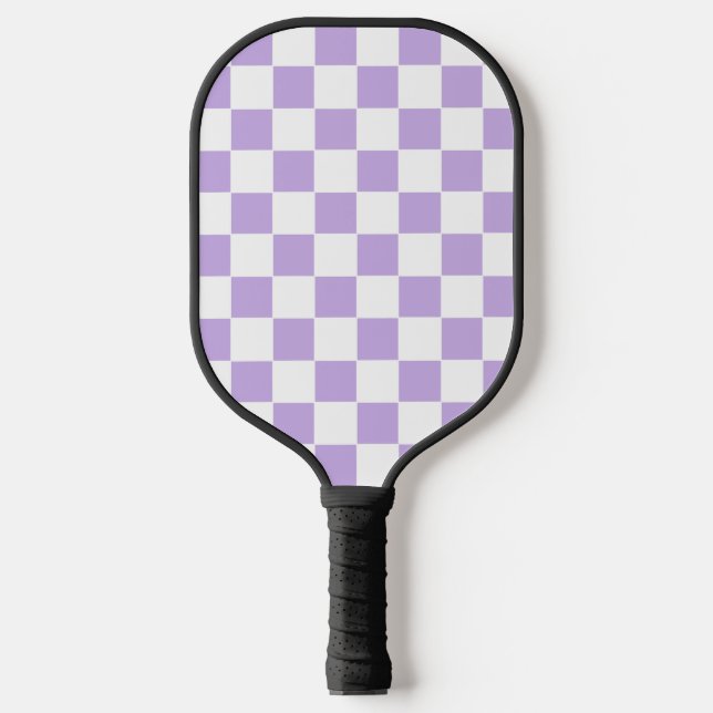 Schachbrett und Weiß Pickleball Schläger (Vorderseite)