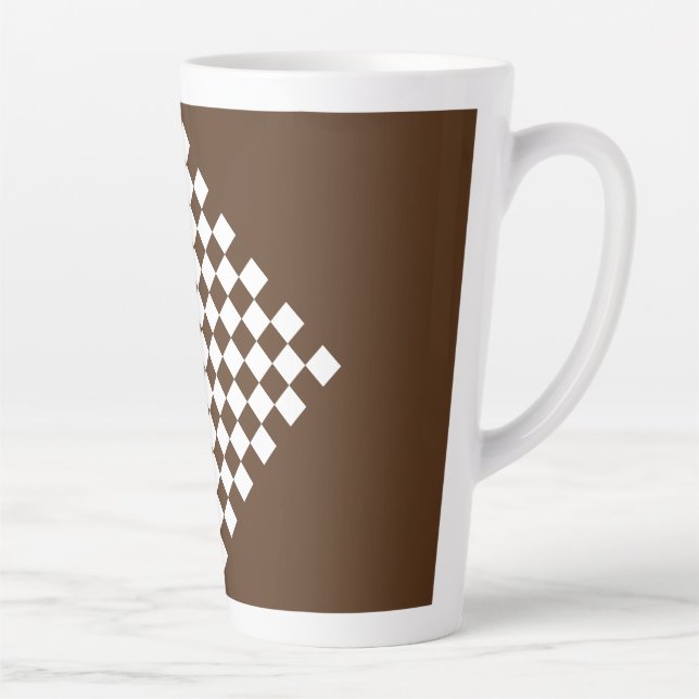 Schachbrett und weißes Retro Milchtasse (Rechts)