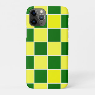 Schachbrett weiß, gelb und grün Case-Mate iPhone hülle